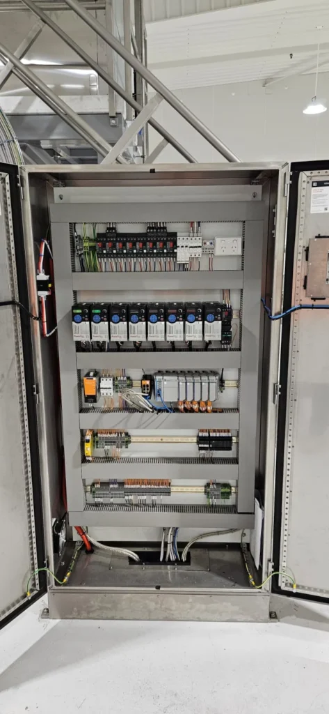 Jarlam Electrics industrial control panel wiring - food processing factory